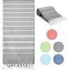 Sarsumir Telo Mare Grande 90x180cm Teli Mare Rapida Asciugatura, Asciugamano da Spiaggia per Palestra Viaggi Campeggio Sport Spa Yoga Piscina, Telo da Bagno per Donne Uomini Adulti Bambini, Grigio