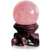 Polar Jade Sfera di quarzo rosa, rara pietra protettiva, per decorazione, guarigione, meditazione e Feng shui, realizzata a mano, 30 mm