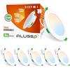 ALUSSO Set di 6 faretti LED da incasso piatti 230 V, 10 W, 800 lm, intensità variabile, ultra sottile, profondità di incasso 30 mm, bianco caldo 3000 K, bianco neutro 4000 K, bianco freddo 6500 K,