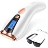 kismi Epilatore Luce Pulsata Kismi, IPL Epilatore Laser Peli per Donna e uomo, 999900 Flash, 5 Livello Energia, 2 Modalità, Depilazione Indolore per Viso, Braccia, Gambe, Ascelle e linea Bikini (Bianco)