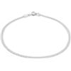 Tuscany Silver Bracciale Herringbone ovale 2,4 mm in argento sterling da donna 19 cm