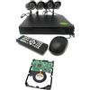 tempo di saldi Kit Videosorveglianza Dvr 4 Canali + 4 Telecamere Infrarossi + Hard Disk 500 Gb