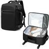 livbote Zaino Sottovuoto Ryanair 40x20x25 Bagaglio a Mano con Pompa Sottovuoto, Zaino da Viaggio Aereo Impermeabile per Uomo Donna Borsa da Cabina Zaini Casual Valigia per Ufficio, Scuola e Lavoro - Nero