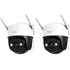 Imou Kit Telecamera Wi-Fi Esterno 5MP, Telecamera WiFi 360° 3K Visione Notturna a Colori, IP66, Tracciamento Intelligente, Rilevamento Umano con Faretto e Sirena, Audio Bidirezionale, 2,4Ghz Pack 2
