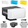 Godox iM20 Mini Flash Speedlite per Fotocamera 470 mAh/Carica tipo-c/440 flash a piena potenza/3s Tempi di riciclo/5 livelli di potenza/Manuale per Sony zve10/Sony zv1/Sony a7iii/Ricoh gr3/Fujifilm f1