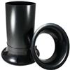 GK SOUND 1 kit AEROPORT da 20 cm con 2 flange curve e tubo reflex per subwoofer, cassa, per auto, casa, spl, colore nero, 1 kit