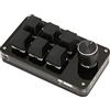Garsent Mini Tastiera con Una Sola Mano, Tastiera Programmabile Fai-da-te USB a 6 Tasti con Manopola, Tastiera Macro Programmabile, per Musica, Media, Controllo Industriale, Laborat