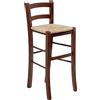 HOMEGARDENBEACH HGB COLLECTION SGABELLO IN LEGNO CON SEDUTA PAGLIA H 67