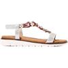 Joe Browns Flower Beaded T-Bar Sandals, Sandali Donna, Argento, 39 EU