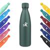 KollyKolla Borraccia Termica, 500ml, Termos senza Perdite, Sottovuoto a Doppia Parete, Bottiglia Acqua in Acciaio Inox, Borraccia Bambini per Sportiva, Scuola, Palestra, Viaggi - Verde Militare