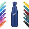 KollyKolla Borraccia Termica, 500ml, Bottiglia Acqua in Acciaio Inox, Sottovuoto a Doppia Parete, Termos senza Perdite, Borraccia Bambini per Sportiva, Scuola, Palestra, Viaggi, Ufficio - Blu Scuro