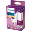 Philips LED,Lampadina Candela, 2 pz, 2.2W, attacco E14, Luce Bianca Calda