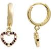 LUXENTER Orecchini Becias rifiniti in oro 18k, Pequeño, Metallo, Zirconia cubica