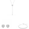 Swarovski x Ariana Grande Collana, bracciale & orecchini, taglio misto, Cuore, Perla, Bianco, placcato rodio