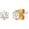 Engelsrufer Keep it so simple - Orecchini da donna Shiny, in argento sterling con zirconi, senza nichel, 5 mm, Argento sterling, Zirconia cubica