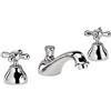 Brudetti Arredo Bagno Paini Liberty Rubinetto Lavabo 3 Fori Cromato - Scarico Automatico 11/4 + Piletta e Flessibili
