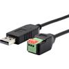Exsys EX-13009 - Cavo seriale RS-458 con blocco terminale con pulsante