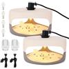 Wowlela Trappole per Lampade Antipulci per la Casa, 2 Confezioni di Trappola Luminosa Antipulci con 4 Lampadine, Trappola Antipulci per Cimici da Letto, Trappola Luminosa Antipulci Elettronica non Tossica