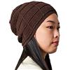 CHARM Uomo Beanie Berretto Cappello Cotone Mano Fatto Unisex Nero