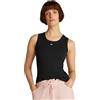 Tommy Jeans Tjw Essential Rib Tank Ext Dw0Dw20673, T-Shirt, Donna, Nero (Black), XXS
