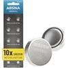 ABSINA 10x Batteria SR621SW orologio 1,55V ossido d'argento - SR621SW batteria orologio a tenuta stagna e lunga durata - batteria 364 orologio, SR621SW batterie orologi