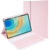 Jeloyutek Tastiera Cover per iPad Air 11 (M2) 2024 6a Generazione, Custodia con Tastiera per iPad Air 6a/ 5a/ 4a Gen, Staccabile Italiano ‎QWERTY Tastiera, Rosa