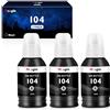 Meagiis 104 Nero Inchiostro Compatibile per Epson 104 Nero EcoTank Multipack per Epson EcoTank ET-4800 ET-2720 ET-2861 ET-2711 ET-2712 ET-2714 ET-2715 ET-2721 ET-2726 ET-14100 (3 Nero)