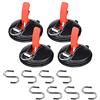 Tawveml Umisky multifunzionale super aspirazione Anchor Plus Heavy Duty Tie Down ancore supporto auto bagagli Tarps tende con occhielli gancio - Confezione da 4