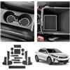 LUWU Compatibile con Kia Ceed Proceed XCeed GT (Manuale) 2018-2024 2025 Tappetini Antiscivolo Tappetini in Gomma per Console Centrale Antiscivolo Bicchieri Tappetino Ceed Accessori (Bianco)