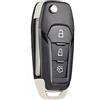 SALPIE Guscio Custodia per chiavi auto 3 tasti Flip compatibile con Ford Fiesta-Galaxy-Ka-Mondeo-Puma-Ranger-S-max-Transit-Transit Connect