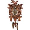 EIOLWJIEO Orologio a Campana con Ora degli Uccelli di Facile Lettura, melodioso promemoria del Tempo, Orologio a cucù Tradizionale in Legno, Stile Chalet della Foresta Nera, CL303