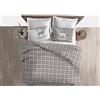 BIANCHERIAWEB Copripiumino Sacco Piumone Cotone Flanella Pensieri Delicati Dis. Tartan Cervo Matrimoniale Beige