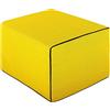 Deshome BedFriend - Pouf poggiapiedi con materasso per letto singolo estraibile per divano soggiorno camera da letto, Puff poggiapiedi sfoderabile, Pouffe salotto - Giallo