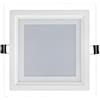 puntoluceled PANNELLO LED SOFFITTO QUADRATO PLAFONIERA INCASSO QUADRATA LUCE BIANCA FREDDA NATURALE CALDA 6000K 4000K 3000K FARO FARETTO INTERNO CONTORNO VETRO PLEXIGLASS CORNICE BANCA (4000k, 18W)