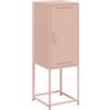 vidaXL Credenza Rosa 36x39x107 cm in Acciaio, mobiletto, Madia, Mobile di conservazione, armadietto, Mobile portaoggetti, portaoggetti, Mobile Alto