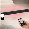 Blumfeldt Cosmic Beam Plus - Stufa a Infrarossi, Lampada Riscaldante per Terrazza, Protezione IP24, Telecomando, Eco Mode, 3000W, Nero