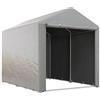Outsunny Capanno Porta Attrezzi 1.6x2m Pieghevole, Tenda Garage per Bici e Moto con Copertura Anti-UV e Porta Larga, Grigio Chiaro