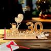Songlypian 30 Anni Regali,Regalo di Denaro Compleanno 30 con Catena Luminosa LED,30° Compleanno Decorazione,Biglietto Auguri Compleanno 30 Anni,Libro Degli Ospiti in Legno,Regali per il 30° Compleanno Uomo Donna