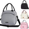 Runmeihe Borsa Termica per Donna, Borsa Porta Pranzo Riutilizzabile con Tracolla, Piccole Lunch Bag Impermeabili per Adulti per Lavoro Viaggio Picnic Scuola (GREY)