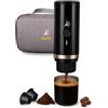 Aqiila Macchina da Caffè Espresso Portatile 20 Bar - Riscaldamento Automatico in 4 Minuti - Batteria USB‑C 7500 mAh - Compatibile con Capsule e Caffè Macinato - Ideale per Viaggi, Ufficio, Campeggio