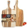 Moritz & Moritz tagliere in legno con manico - 33 x 18 x 1,9 cm - Tagliere professionale in legno di acacia con proprietà antibatteriche per servire con stile vari alimenti