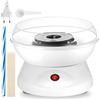 BORDEAG Macchina per zucchero filato, Retro Cotton Candy Machine 450 W, Macchina per zucchero filato, Macchina per la casa con misurino, bastoncini per caramelle in plastica, Dieci bastoncini (bianco)