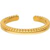 Purelei® Malihini Coin Ring regolabile - Anello filigranato regolabile in oro, argento e oro rosa - Design di ispirazione orientale - Taglie S/M e M/L - Acciaio inossidabile (M/L, Oro)