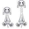POPLYKE Orecchini a perno Axolotl, a forma di gatto, cane, rana, da donna, in argento Sterling 925, maiale, gatto, rana, ipoallergenici, volpe, bulldog francese, idea regalo di compleanno