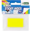 D.RECT 50 Pezzi Segnapagina Adesivi - Strisce Adesive per Indice, per Testo, Ideali per ufficio, Scuola e Casa - Pellicola PET 25x43mm