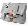 DORRISO Borsa a Tracolla Uomo Moda Borse Messenger per 10.5 pollici Laptop Ventiquattrore Messenger Bag Briefcase Viaggio Lavoro Scuola Impermeabile Tessuto Oxford Borsa a Tracoll Grigio A