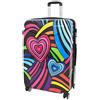 HOL Valigia rigida da viaggio con 4 ruote, colore: nero Nero Nero Large 66 cm