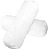 Lnngub 2 federe lunghe per cuscino cervicale, 40 x 15 cm, colore bianco, federa rimovibile con chiusura lampo, cuscino cilindrico per cuscini in memory foam e ruote per cuscino cervicale