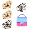 Zasjon Chiusure per Borse in Metallo 4 Pezzi Serrature per Borsa, Lucchetti Fibbia per Borsa, Chiusura a Scatto Borsa Twist Turn Lock per Borse in Pelle, Portafoglio, Borse Fai-da-Te