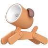 Dudùu Mini lampada da Tavolo Pieghevole a LED, Luce Calda, Tascabile, per Lettura, Comodino o Scrivania, forma di cane (Marrone)